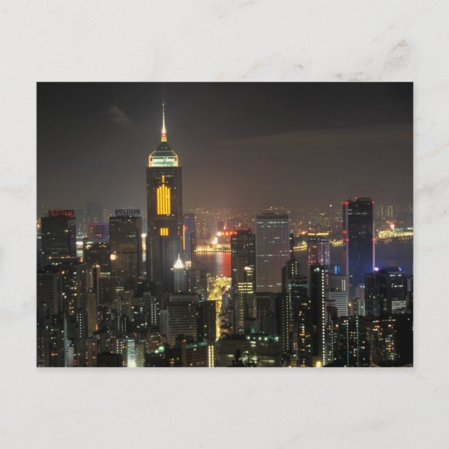 Postal Asia, China, Hong Kong, central desde Stubbs road (Anverso)