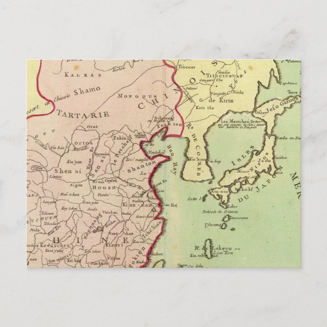 Postal Asia, China, Japón (Anverso)