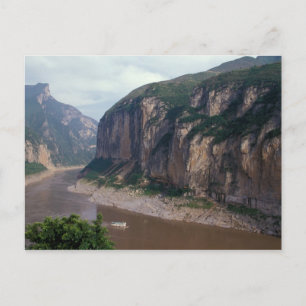 Postal Asia, China, río Yangtze, tres gargantas.
