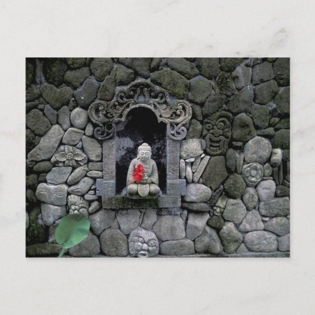 Postal Asia, Indonesia, Bali. Un santuario de Buda (Anverso)