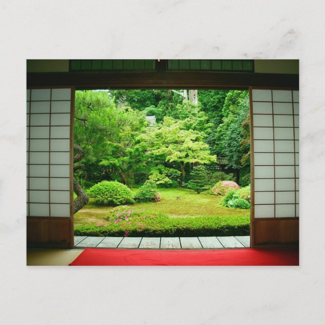 Postal Asia, Japón, Kioto. Jardín Zen 2 (Anverso)