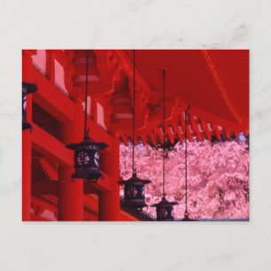 Postal Asia, Japón, Kyoto, santuario Heian en primavera.