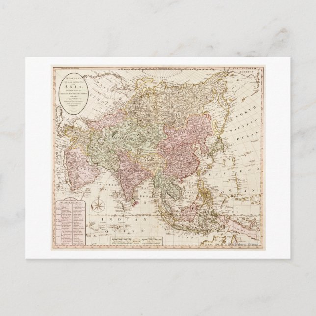 Postal Asia: Mapa panorámicoAsia 4 (Anverso)