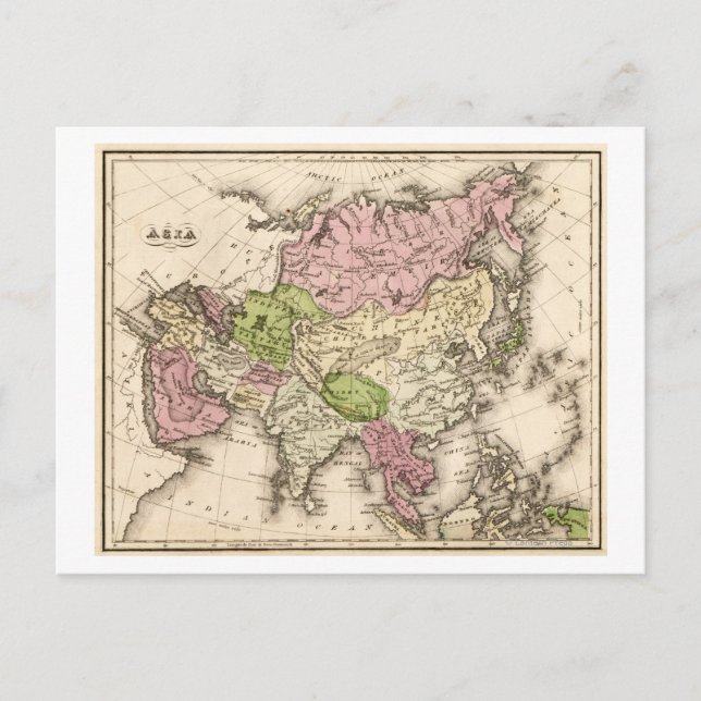 Postal Asia: Mapa panorámicoAsia 8 (Anverso)