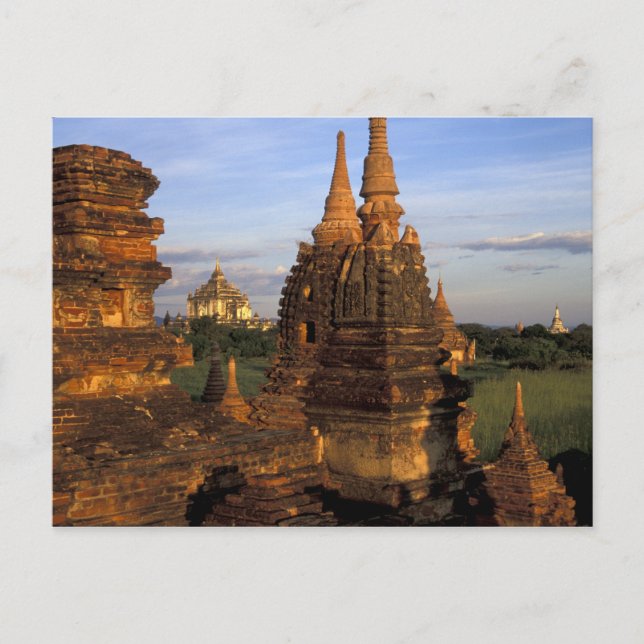 Postal Asia, Myanmar, Bagan. Templos antiguos y (Anverso)