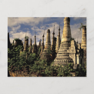Postal Asia, Myanmar, Lago Inle. Antiguas ruinas de
