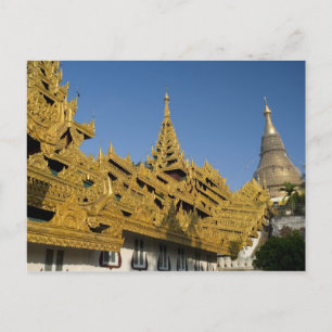 Postal Asia, Myanmar, Yangon. Estupa dorada de Shwedagon 