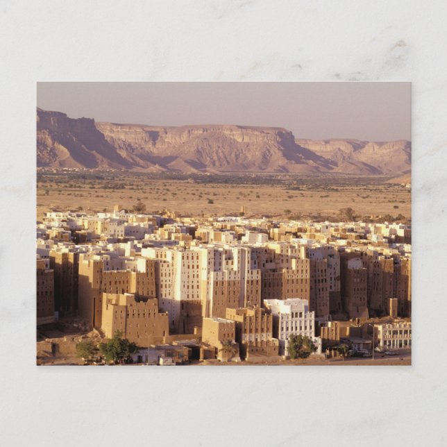Postal Asia, Oriente Medio, República del Yemen. Shibam (Anverso)