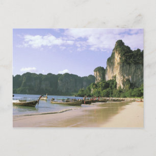 Postal Asia, Tailandia, Krabi. Playa West Railay, larga