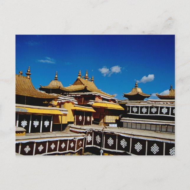 Postal Asia, Tíbet, Lhasa, Palacio de Potala también cono (Anverso)