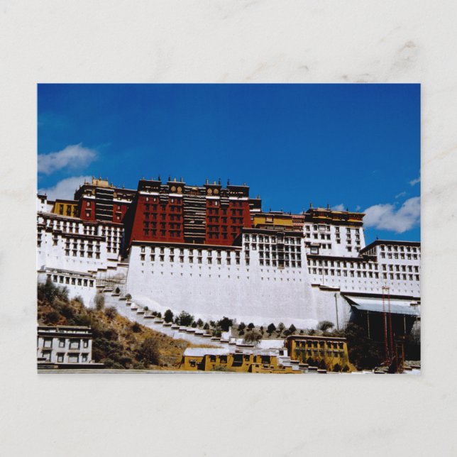 Postal Asia, Tíbet, Lhasa, Palacio Potala, alias Red 2 (Anverso)
