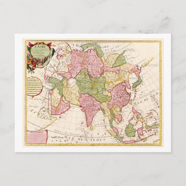 Postal AsiaMapa panorámicoAsia 10