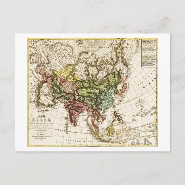 Postal AsiaMapa panorámicoAsia 7 (Anverso)