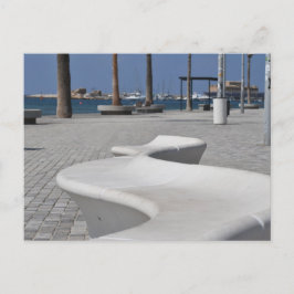 Postal Asiento del paseo marítimo de Pafos, Chipre
