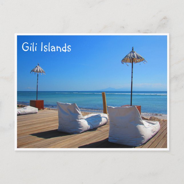 Postal asientos de isla gili (Anverso)