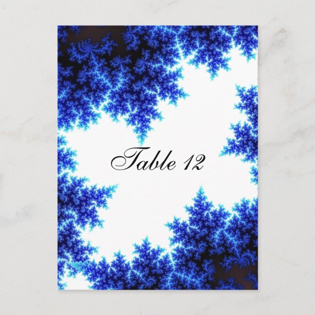 Postal Asientos de mesa con tema de invierno (Anverso)