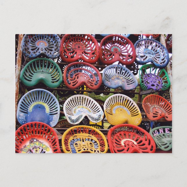 Postal Asientos para tractores en la exposición del tract (Anverso)