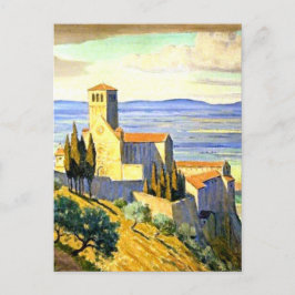 Postal Asís, Italia - pintura de arte fino