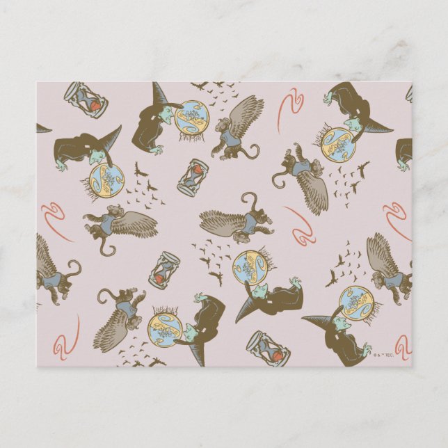 Postal Asistente de Oz™ Bruja Mala™ Patrón de Bola de Cri (Anverso)