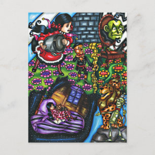 Postal Asistente De Pintura De Arte Original De Oz Montag