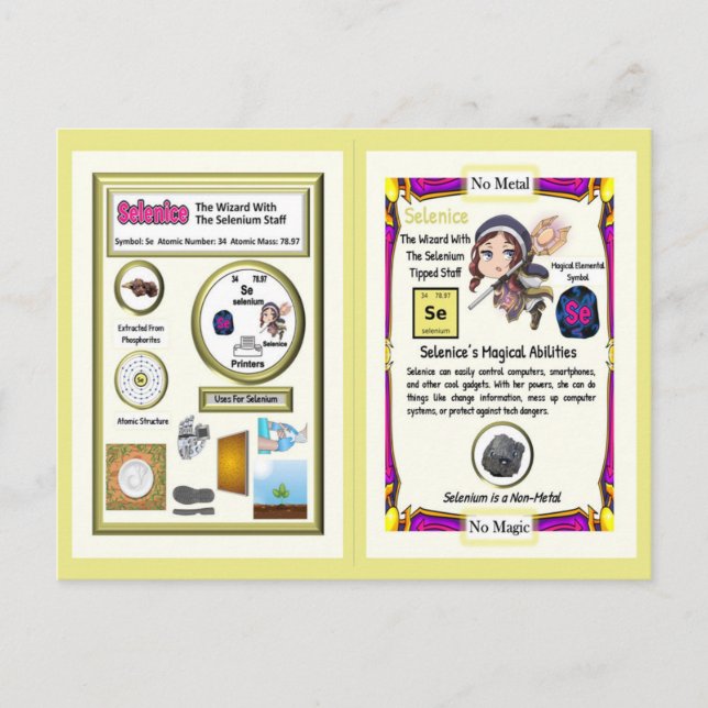 Postal Asistente de Selenice - Elemento Selenium (Anverso)