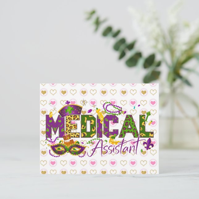 Postal Asistente Médico - Mardi Gras (Anverso de pie)