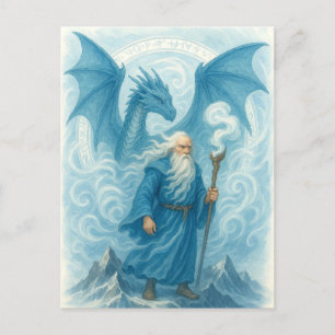 Postal Asistente para el viento y dragón en fantasía de c