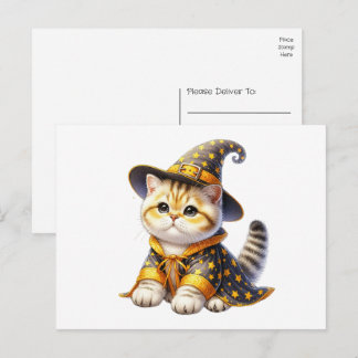 Postal Asistente para gatos curos Hola a amor Pensando en