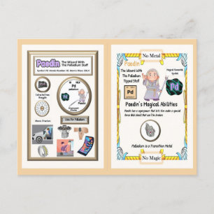 Postal Asistente para pediatría - Elemento de paladio