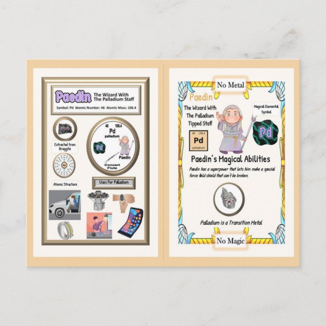 Postal Asistente para pediatría - Elemento de paladio (Anverso)