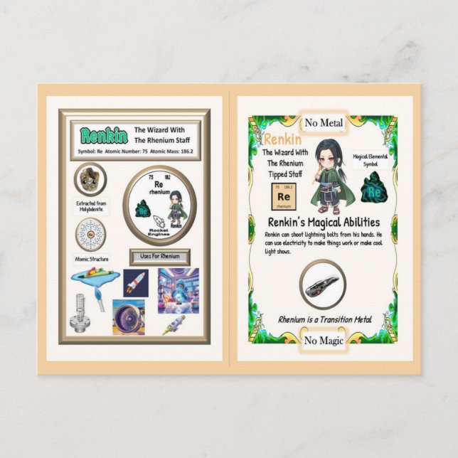 Postal Asistente para renkin - Elemento Rhenium (Anverso)