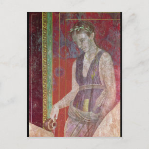 Postal Asistente vertiendo líquido de un jug