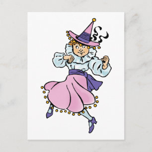 Postal Asistente vintage de Oz, adorable niña bailarina M