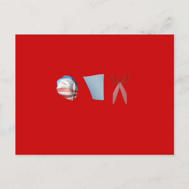 POSTAL ASISTENTES DE PAPEL BARACK (Anverso)