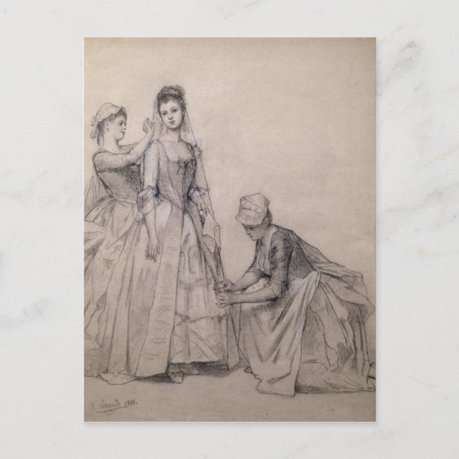 Postal Asistir a la novia (Anverso)