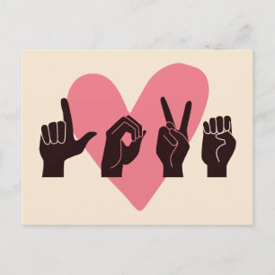Postal ASL Amor IV - Día de San Valentín