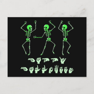 Postal ASL Feliz Halloween I - Cute Temporada Espeluznant