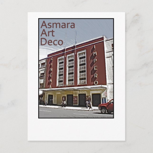 Postal Asmara Art Deco - Cinema Impero (Anverso)