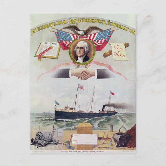 Postal Asociación Internacional de Longshoremen (Anverso)