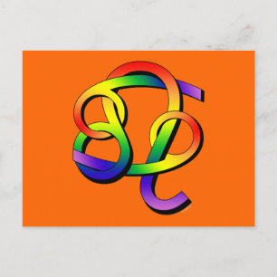 Postal Asociados de Cáncer y Leo GLBT