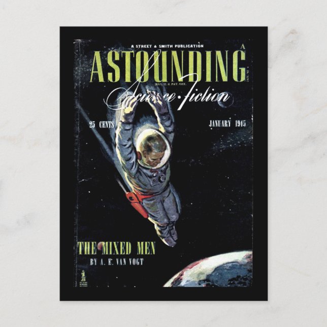 Postal Asombrosa ciencia ficción_ enero 1945_pulp Art (Anverso)