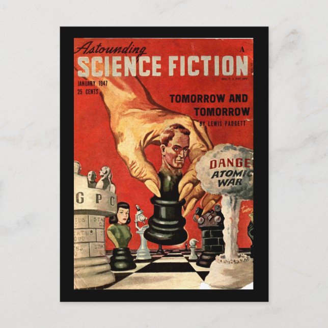 Postal Asombrosa ciencia ficción_ enero 1947_Pulp Art (Anverso)