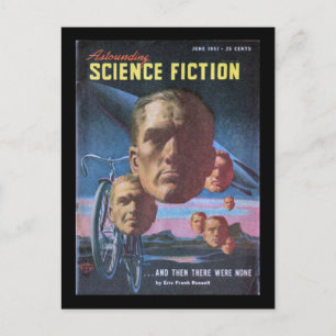 Postal Asombrosa ciencia ficción _junio 1951_pulp Arte