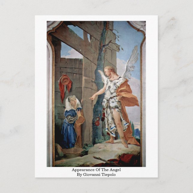 Postal Aspecto Del Ángel Por Giovanni Tiepolo (Anverso)