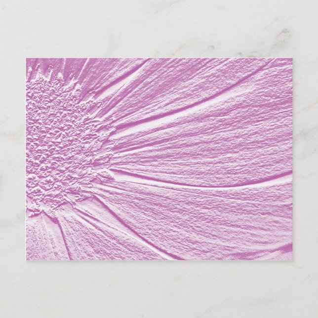 Postal Aspecto Grabado en relieve de Daisy en morado 2 (Anverso)