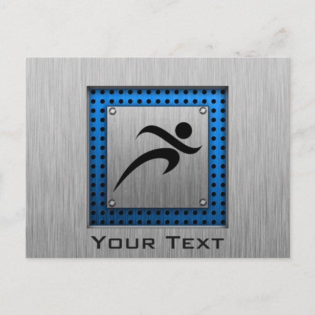 Postal Aspecto Metalizado cepillado en ejecución (Anverso)