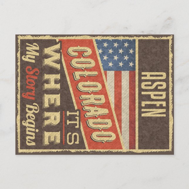 Postal Aspen Colorado (Anverso)