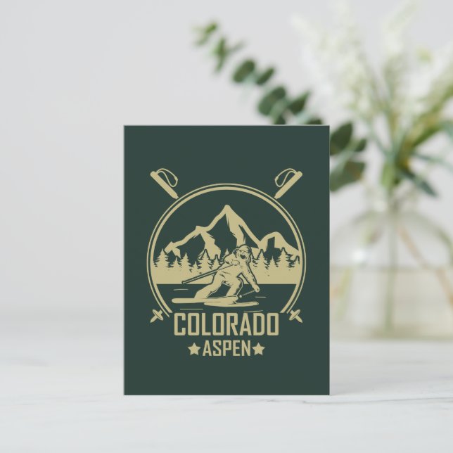 Postal Aspen Colorado Ski (Anverso de pie)