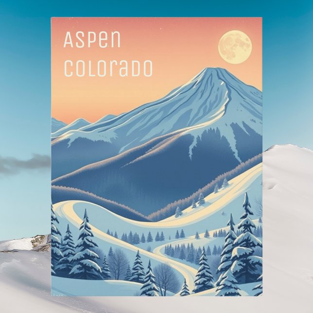 Postal Aspen Colorado Ski vacaciones Postcard moderno (Subido por el creador)