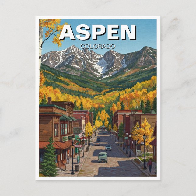 Postal Aspen Colorado Travel (Anverso)